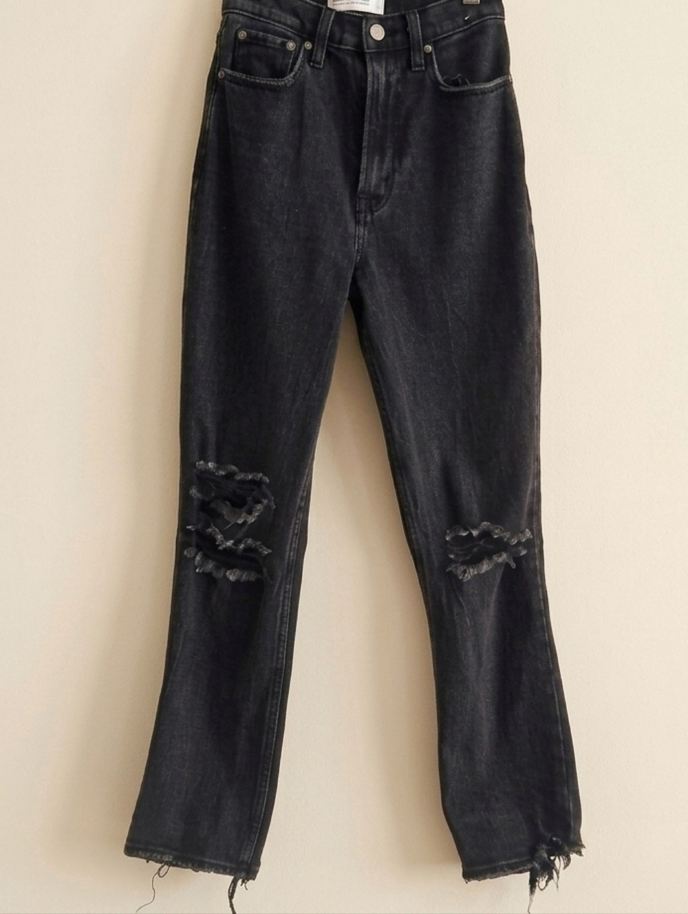 Abercrombie & Fitch Curve Love Ultra High Rise Ankle Straight Jeans